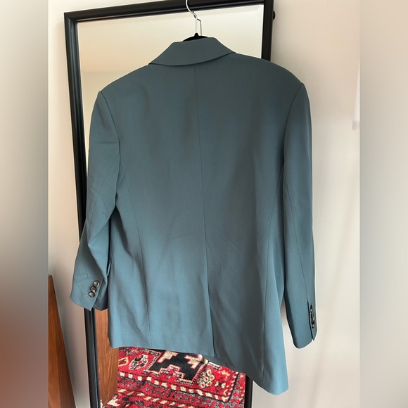 Everlane - the 80's Italian Oversized Wool Blazer in Dusty Blue - Size 4 - Picture 2 of 2